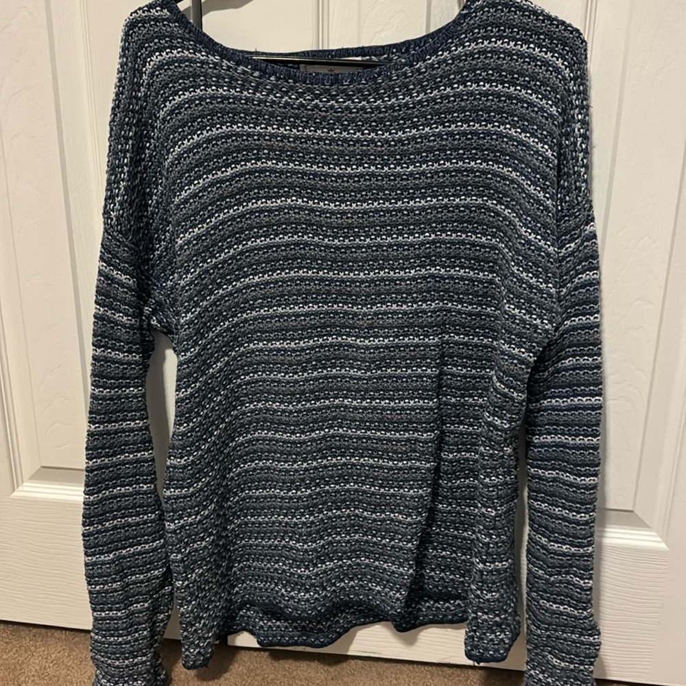 Navy Striped Women's Sweater